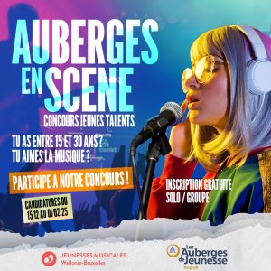 Appel : AUBERGES EN SCÈNE - CONCOURS MUSICAL JEUNES TALENTS (15-30 ANS)